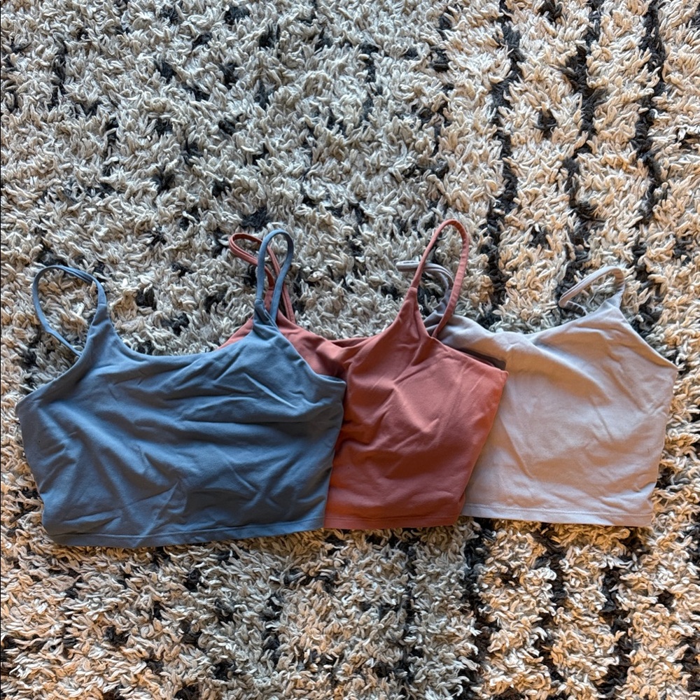 Amazon Women's Camisoles in Blue, Rust, and Gray